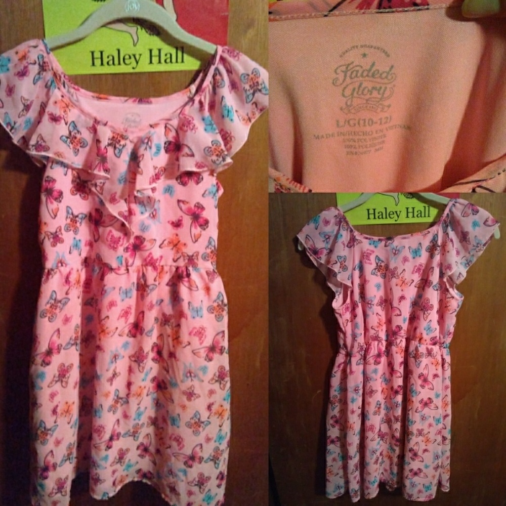 Pink butterfly dress